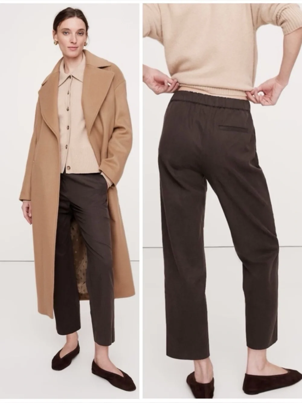 Banana Republic All Day Ankle Pant in Chocolate Ganache Brown Size S